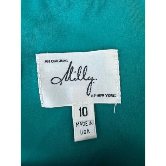 Milly of New York Silk Clemie long sleeve Floral Leaf print dress, size 10 - Picture 5 of 9